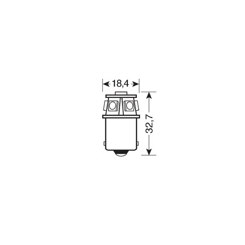 24/28V Hyper-Led 18 6 SMD x 3 chips R5W BA15s 1 pz Scatola Bianco doppia pol. 98233 - Image 3