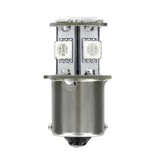 24/28V Hyper-Led 24 8 SMD x 3 chips P21W BA15s 1 pz Arancio Doppia polaritĂ 98335 - Image 2
