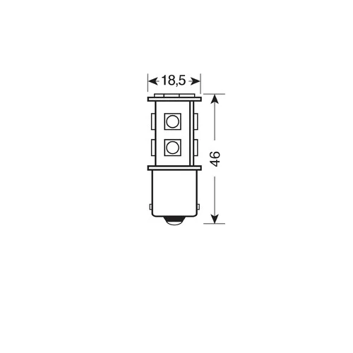 24/28V Hyper-Led 33 11 SMD x 3 chips P21W BA15s 1 pz Bianco Doppia polarità 98259 - Image 3