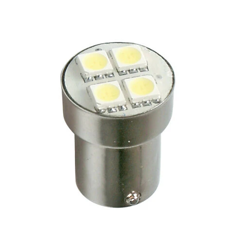 24V Hyper-Led 12 4 SMD x 3 chips P21W BA15s 1 pz Scatola Bianco Doppia polaritĂ 98364