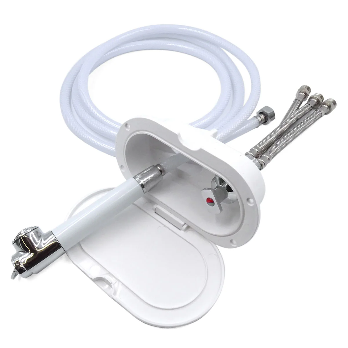Aqua Box doccia ovale con miscelatore e doccia a pulsante - Image 3