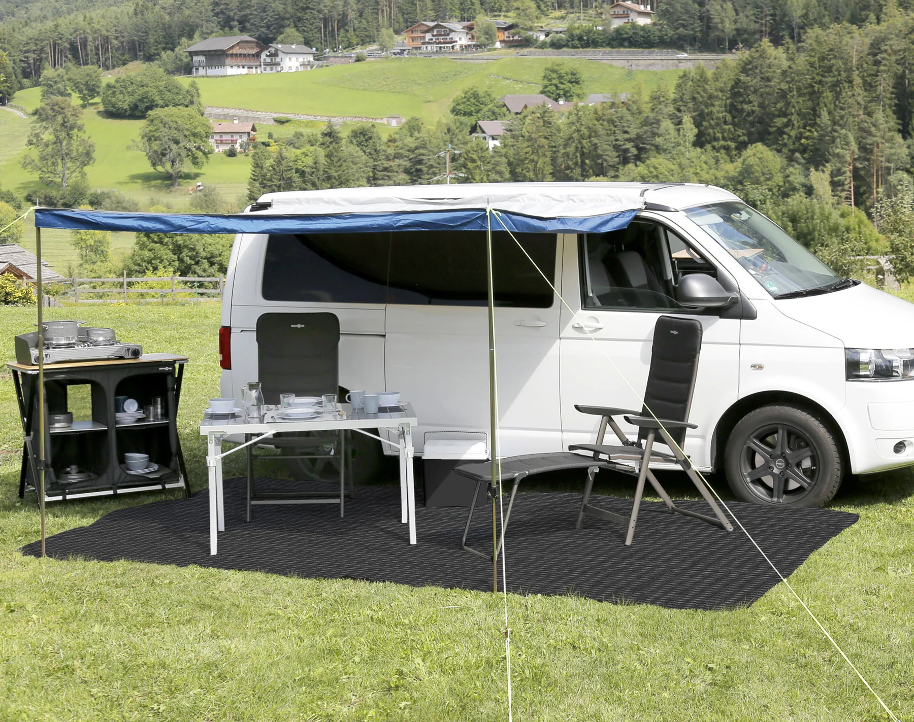 Brunner Stuoia campeggio camper e caravan Balmat 250x600 cm Nero-Grigio - Image 3