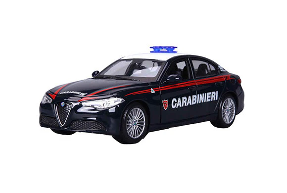 Burago Auto Carabinieri, Alfa Romeo Giulia / Stelvio assortite, Burago, scala 1:24, scatola vetrina