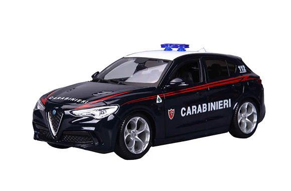Burago Auto Carabinieri, Alfa Romeo Giulia / Stelvio assortite, Burago, scala 1:24, scatola vetrina - Image 3
