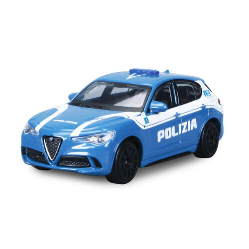 Burago Auto Polizia, Alfa Romeo Giulia / Stelvio assortite, Burago, scala 1:24, scatola vetrina - Image 2