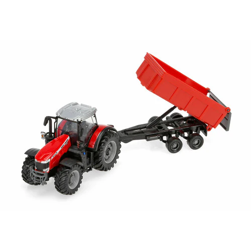 Burago Trattore agricolo con rimorchio assortito, Burago, scala 1:43 - Image 3