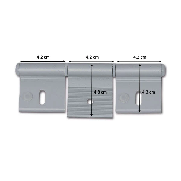 Cerniera alluminio anodizzato 126 mm 3 fori CER502 - Image 2