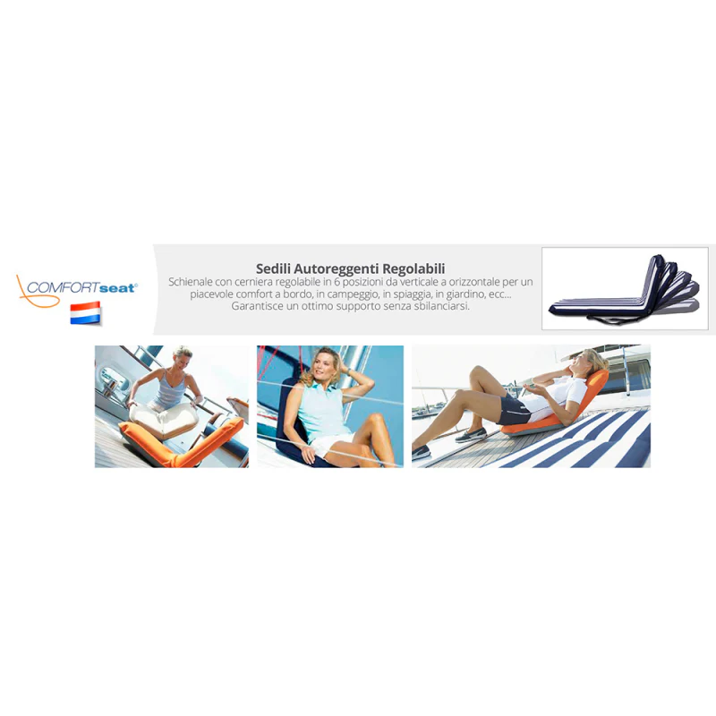Comfort Seat Sedile Comfort Regular Blu-Bianco C1126B - Image 2