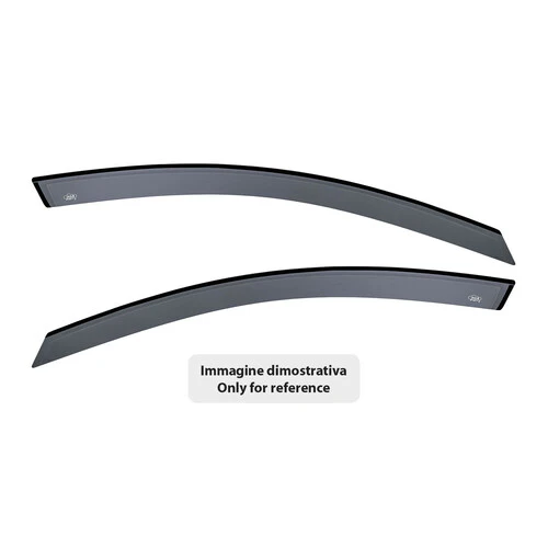 DGA Set deflettori aria anteriori ad incastro, tipo lungo - compatibile per Renault Kangoo (06/21>) - Renault Kangoo 5p (06/21>)