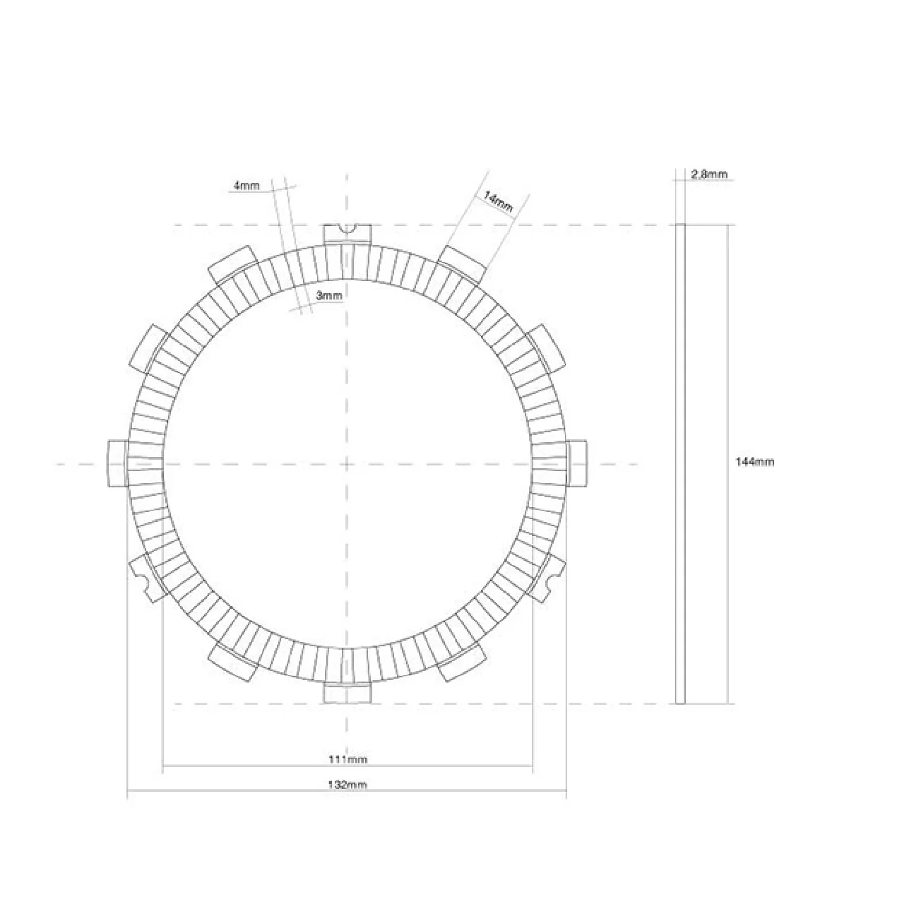 FCC Disco frizione guarnito singolo SUZUKI GSX R (K1/K2) 1000 CC 01/02
