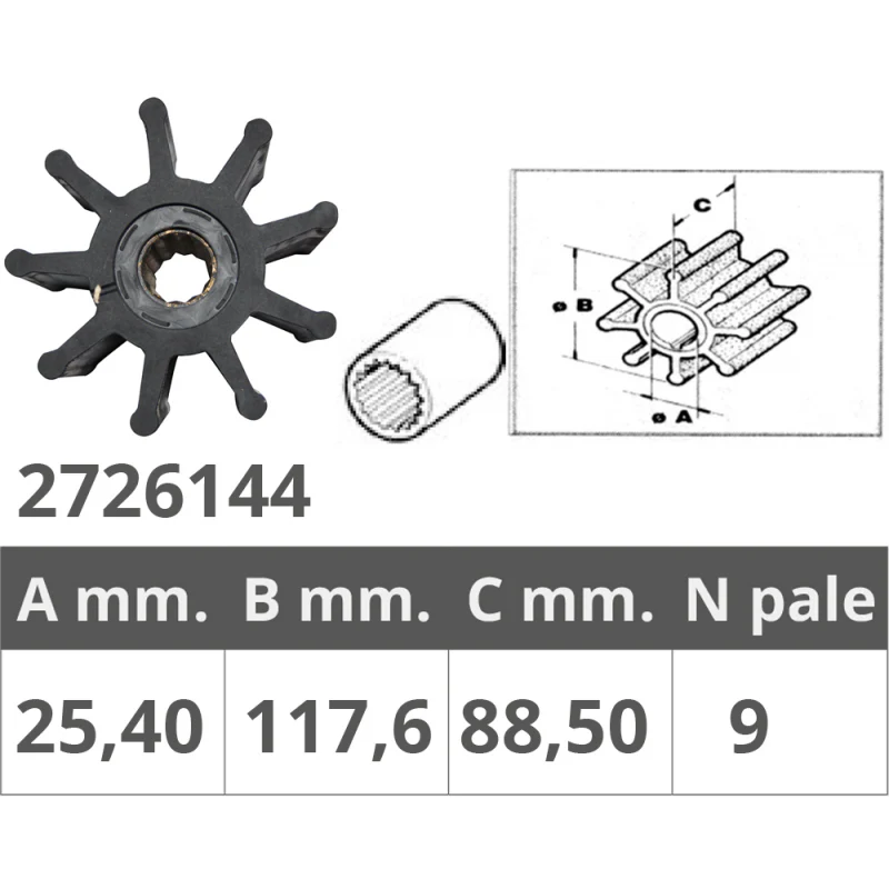 Finnord Girante Jabsco 17240-0001E1879-0001 500144 - Image 2