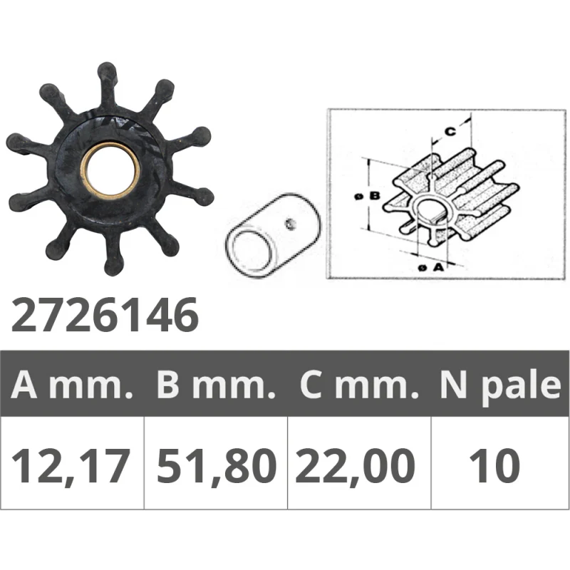 Finnord Girante Jabsco Rif Or18653 Vetus 00701 500146.X - Image 2