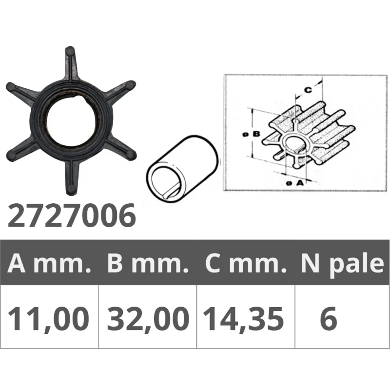 Finnord Girante Mercury 2T 3, 5-3, 6-4-5 Hp 500314 - Image 2