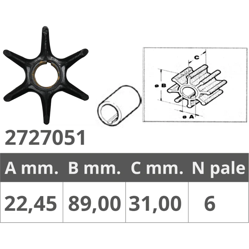 Finnord Girante Yamaha/Mercury/Selva 2/4T 500371