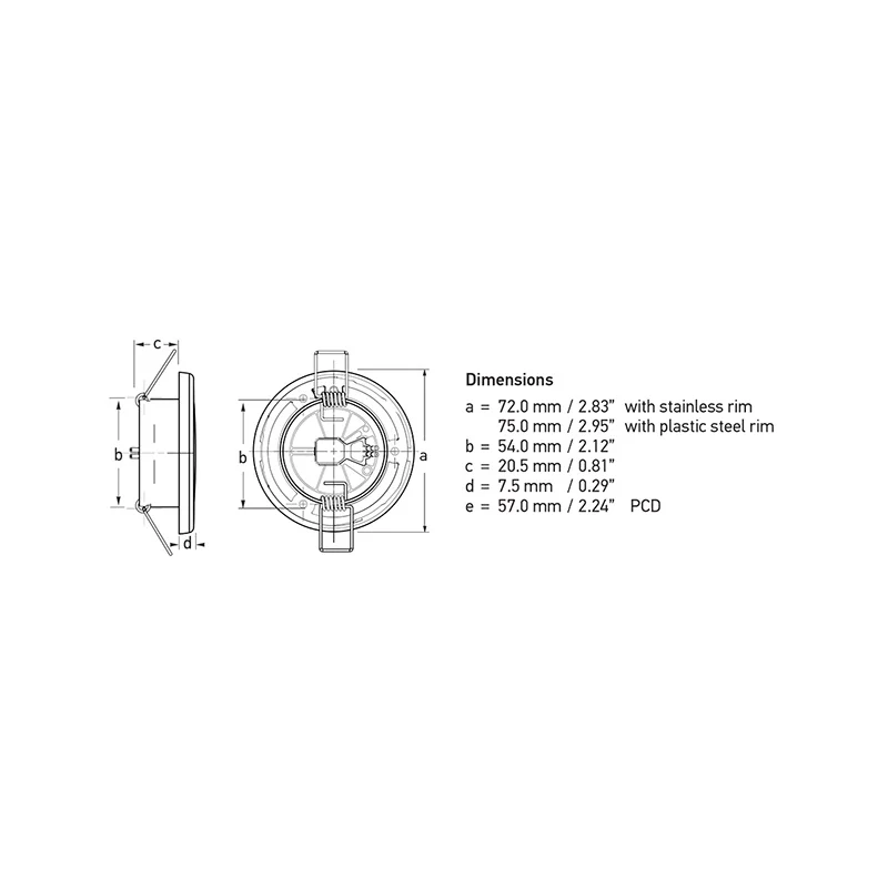 Hella Marine Euroled 75 Plastica Rosso/Bianco nautica 2JA 015 247-511 - Image 3