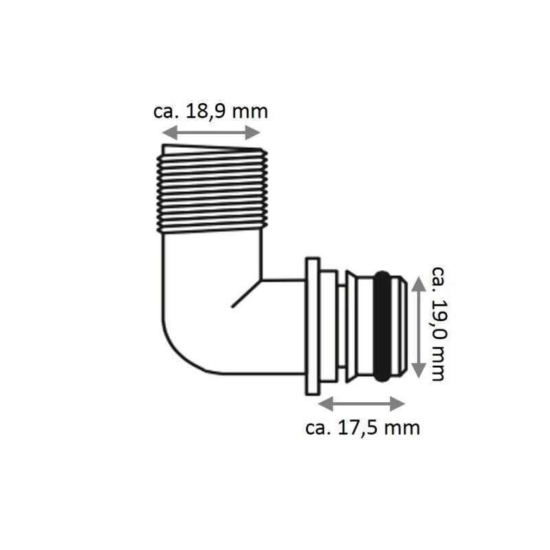 Kit di Connessione 90 - 1/2 - 2pz