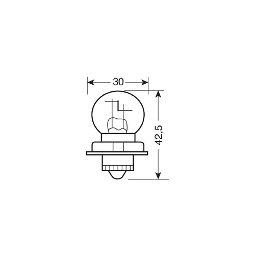 Lampa 12V Lampada asimmetrica - S3 asymmetric - 30W - P26s - 1 pz - D/Blister 91519 - Image 2