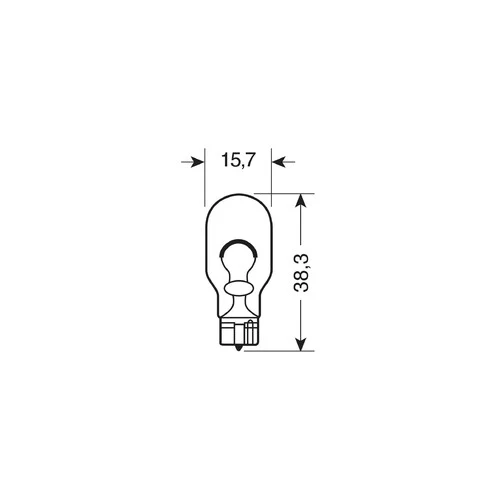 Lampa 12V Lampada con zoccolo vetro - W16W - 16W - W2,1x9,5d - 2 pz - D/Blister 58099 - Image 2