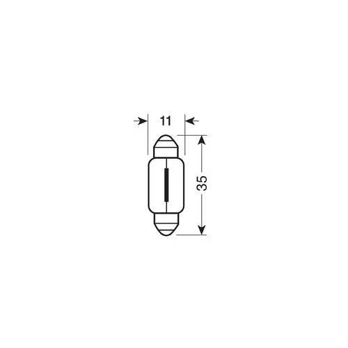 Lampa 12V Lampada siluro - C5W - 11x35 mm - 5W - SV8,5-8 - 2 pz - D/Blister 1535 91535 - Image 2