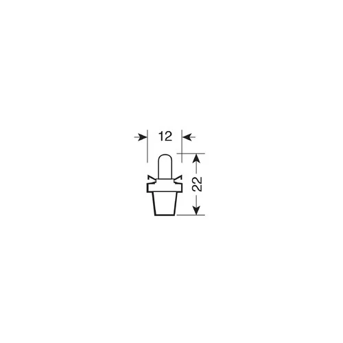 Lampa 24V Lampada cruscotto 1 Led - B8,5d - 2 pz - D/Blister - Bianco 98367 - Image 3