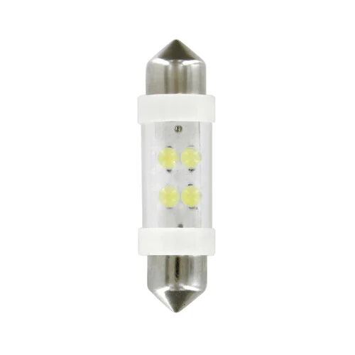 Lampa 24V Lampada siluro 4 Led - 11x38 mm - SV8,5-8 - 2 pz - Scatola - Bianco 98358