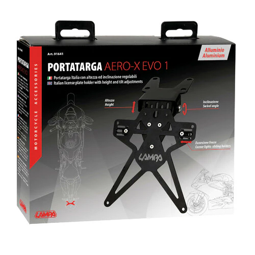 Lampa Aero-X Evo 1, portatarga Italia con altezza ed inclinazione regolabili 91641 - Image 3