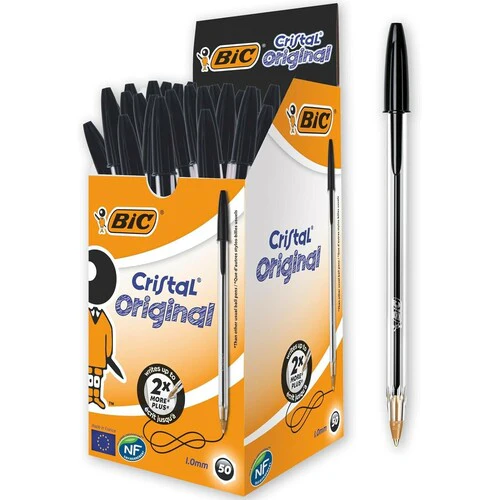 Lampa Bic Cristal Original, penne a sfera, scatola 50 pz - Nero BIC8373639 - Image 3