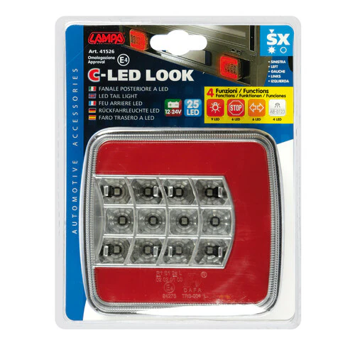 Lampa C-Led Look, fanale posteriore Led 4 funzioni, 12/24V - Sinistro 41526 - Image 2