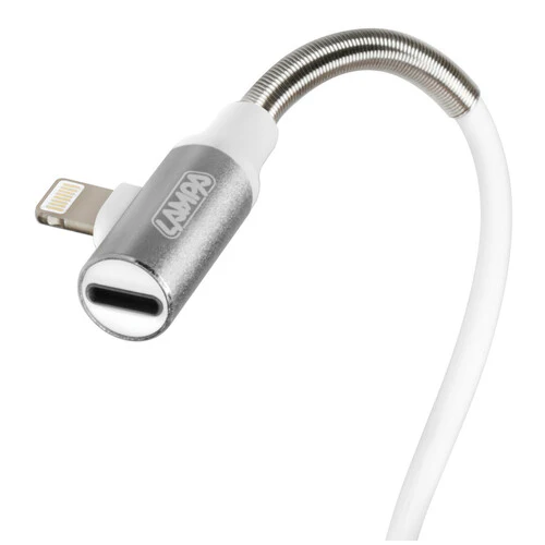 Lampa Cavo 90 Usb > Apple 8 Pin + adattatore auricolari - 200 cm - Bianco 38850 - Image 2