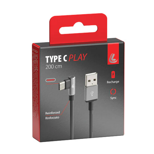 Lampa Cavo 90 Usb > Usb Type-C - 200 cm - Nero 38839 - Image 2