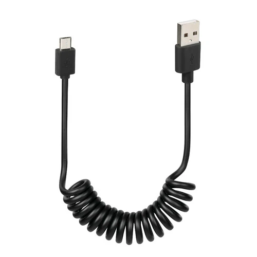 Lampa Cavo a spirale Usb > Micro Usb - 100 cm - Nero 38700