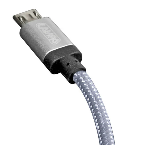 Lampa Cavo rinforzato Usb > Micro Usb - 100 cm - Grigio 38886 - Image 2