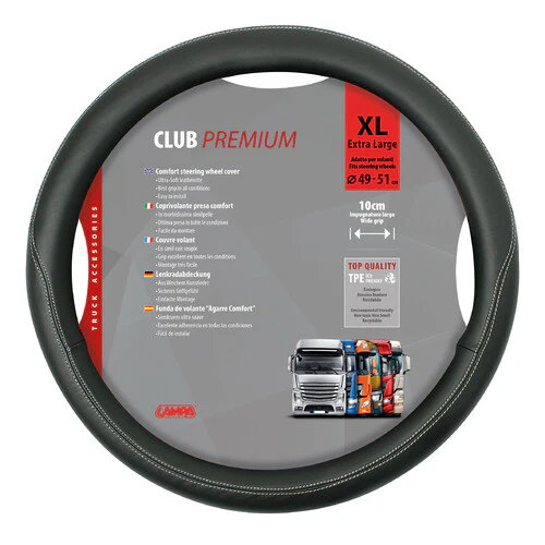 Lampa Club, coprivolante in Skeentex - XL - 49/51 cm - Nero 98848