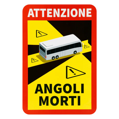 Lampa Contrassegno adesivo angoli morti, 1 pz - Autobus - ITA RA90602I