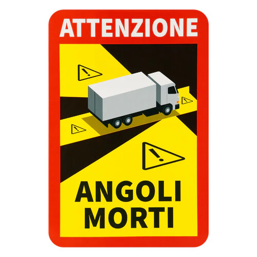 Lampa Contrassegno adesivo angoli morti, 1 pz - Camion - ITA RA90601I
