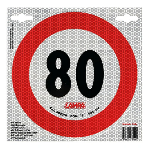 Lampa Contrassegno limite velocità - 80 Km/h 98442 - Image 2
