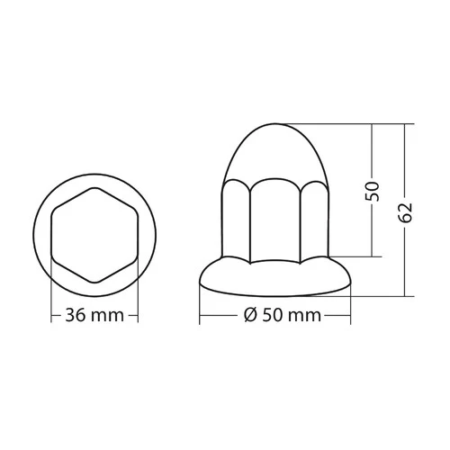 Lampa Copribulloni cromati in ABS -  30 mm - Set 10 pz 7646 97646 - Image 2