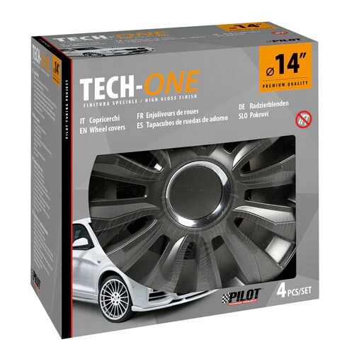 Lampa Copricerchi auto 4 pz - verniciati Tech-One Avalone Pro Dark -  14" 31531 - Image 2