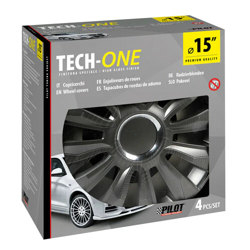 Lampa Copricerchi auto 4 pz - verniciati Tech-One Avalone Pro Dark - 15" 31532 - Image 2