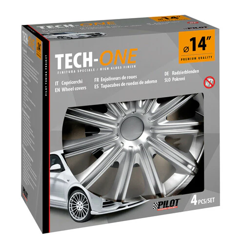 Lampa Copricerchi auto 4 pz - verniciati Tech-One Nero -  14" 31511 - Image 2