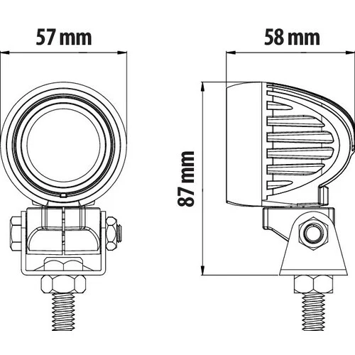 Lampa Cyclops-Round, faro ausiliario a 1 Led - 9/32V - Luce focalizzata 72363 - Image 3