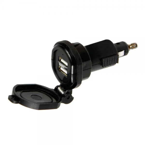 Lampa Din-Tech, caricabatteria Din 2 porte Usb - Fast Charge - 2700 mA - 12/32V 38882