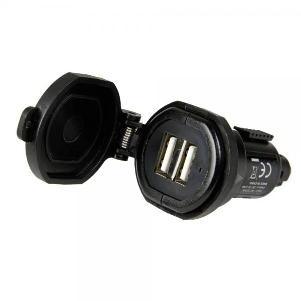 Lampa Din-Tech, caricabatteria Din 2 porte Usb - Fast Charge - 2700 mA - 12/32V 38882 - Image 2