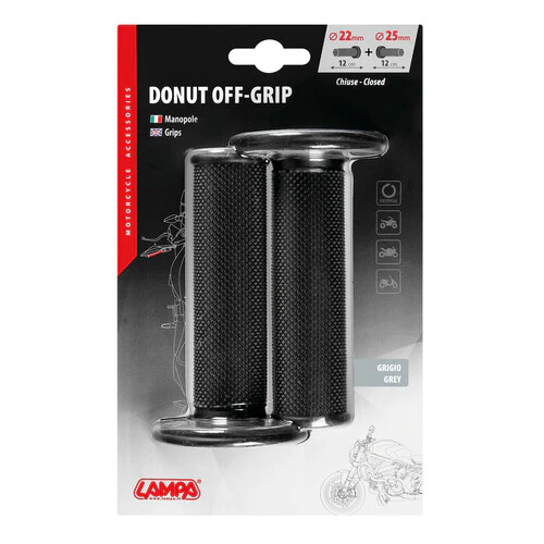 Lampa Donut Off-Road Grips, manopole universali - Nero - Grigio 90570 - Image 3