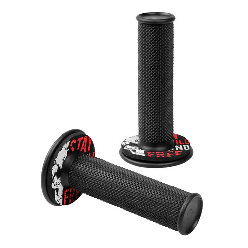 Lampa Donut Off-Road Grips, manopole universali - Nero - Rosso 90571