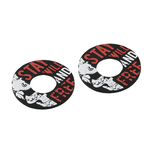 Lampa Donut Off-Road Grips, manopole universali - Nero - Rosso 90571 - Image 2
