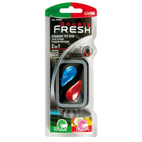 Lampa Double Fresh, deodorante per abitacolo - 2x2,5 ml - Outdoor + Tropicale 37560 - Image 2