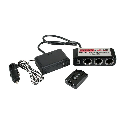 Lampa Duo-4, presa corrente tripla, USB, telecomando, 24V 98137
