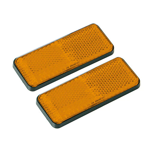 Lampa Euro-Norm, catarifrangenti rettangolari - 90x35 mm - Arancio 20541