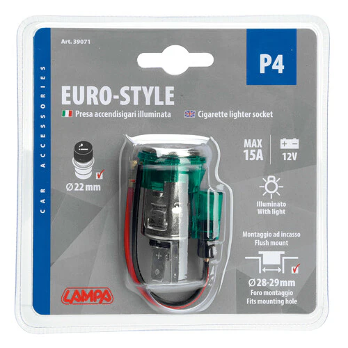 Lampa Euro-Style, presa accendisigari illuminata 12V 39071 - Image 2